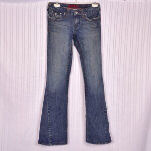 Tilt Women's Juniors Jeans Flare Blue Jeans Size 7 Wide Leg